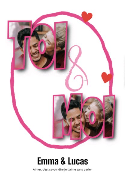 Affiche Personnalisée "Toi & Moi" – Un Souvenir Unique de Votre Amour ❤️