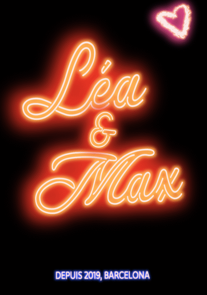 Affiche Personnalisée "Prénoms en Néon" – Votre Amour Illuminé ✨💡