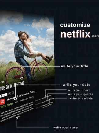 Affiche Netflix Personnalisée – Crée ton propre visuel digne d’un film ! 🎬